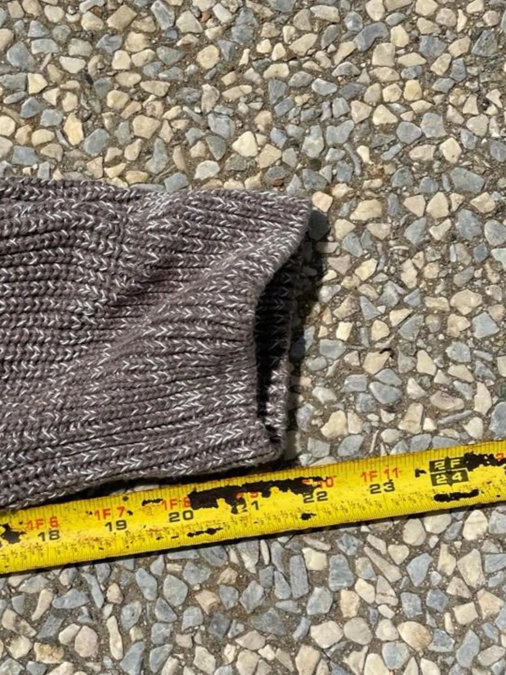 Llbean Mens Full-Zip Brown Ribbed Heavy Knit Sweater